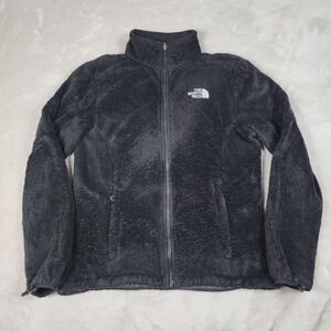 The North Face Fleece Jacket Womens Small Black Osito Full Zip Plush High Pile